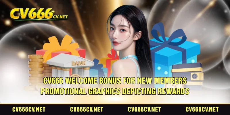 CV666 welcome bonus for new members promotional graphics depicting rewards